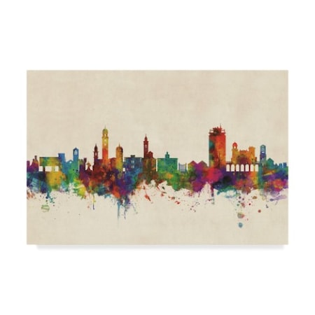 Michael Tompsett 'Lugano Switzerland Skyline' Canvas Art,30x47